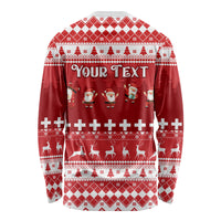 Custom Switzerland Christmas Long Sleeve Shirt Merry Christmas Funny Santa Claus - Wonder Print Shop