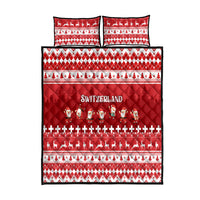 Custom Switzerland Christmas Quilt Bed Set Merry Christmas Funny Santa Claus - Wonder Print Shop