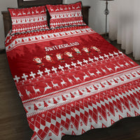 Custom Switzerland Christmas Quilt Bed Set Merry Christmas Funny Santa Claus - Wonder Print Shop