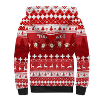 Custom Switzerland Christmas Sherpa Hoodie Merry Christmas Funny Santa Claus - Wonder Print Shop