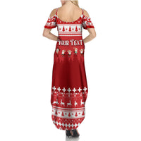 Custom Switzerland Christmas Summer Maxi Dress Merry Christmas Funny Santa Claus - Wonder Print Shop