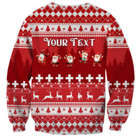 Custom Switzerland Christmas Sweatshirt Merry Christmas Funny Santa Claus - Wonder Print Shop