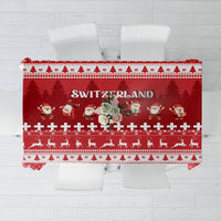 Custom Switzerland Christmas Tablecloth Merry Christmas Funny Santa Claus - Wonder Print Shop