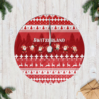 Switzerland Christmas Tree Skirt Merry Christmas Funny Santa Claus - Wonder Print Shop