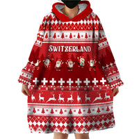 Custom Switzerland Christmas Wearable Blanket Hoodie Merry Christmas Funny Santa Claus - Wonder Print Shop
