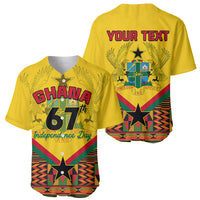 Ghana Independence Day Baseball Jersey Freedom and Justice African Pattern - Wonder Print Shop