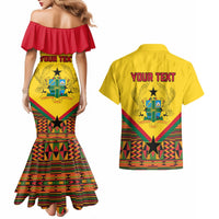 Ghana Independence Day Couples Matching Mermaid Dress and Hawaiian Shirt Freedom and Justice African Pattern - Wonder Print Shop