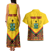 Ghana Independence Day Couples Matching Tank Maxi Dress and Hawaiian Shirt Freedom and Justice African Pattern - Wonder Print Shop