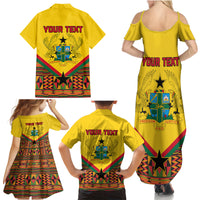 Ghana Independence Day Family Matching Summer Maxi Dress and Hawaiian Shirt Freedom and Justice African Pattern - Wonder Print Shop