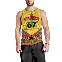 Ghana Independence Day Men Tank Top Freedom and Justice African Pattern - Wonder Print Shop