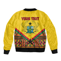 Ghana Independence Day Sleeve Zip Bomber Jacket Freedom and Justice African Pattern - Wonder Print Shop