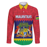 Mauritius Independence Day Family Matching Short Sleeve Bodycon Dress and Hawaiian Shirt Stella Clavisque Maris Indici Foral Pattern - Wonder Print Shop