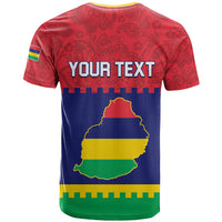 Mauritius Independence Day T Shirt Stella Clavisque Maris Indici Foral Pattern - Wonder Print Shop
