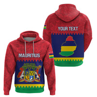Mauritius Independence Day Zip Hoodie Stella Clavisque Maris Indici Foral Pattern - Wonder Print Shop