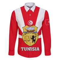 Tunisia Independence Day Family Matching Short Sleeve Bodycon Dress and Hawaiian Shirt Coat Of Arms Flag Style - Wonder Print Shop