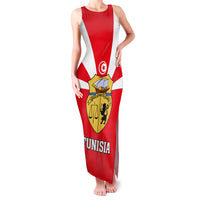 Tunisia Independence Day Family Matching Tank Maxi Dress and Hawaiian Shirt Coat Of Arms Flag Style - Wonder Print Shop