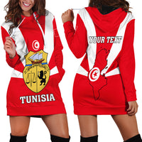 Tunisia Independence Day Hoodie Dress Coat Of Arms Flag Style - Wonder Print Shop