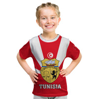Tunisia Independence Day Kid T Shirt Coat Of Arms Flag Style - Wonder Print Shop