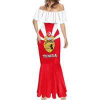 Tunisia Independence Day Mermaid Dress Coat Of Arms Flag Style - Wonder Print Shop