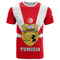Tunisia Independence Day T Shirt Coat Of Arms Flag Style - Wonder Print Shop
