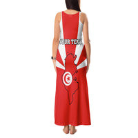 Tunisia Independence Day Tank Maxi Dress Coat Of Arms Flag Style - Wonder Print Shop