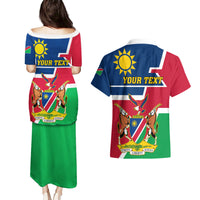 Namibia Independence Day Couples Matching Puletasi and Hawaiian Shirt Coat Of Arms Unique Style - Wonder Print Shop