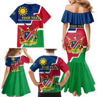Namibia Independence Day Family Matching Mermaid Dress and Hawaiian Shirt Coat Of Arms Unique Style - Wonder Print Shop