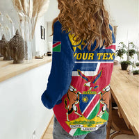 Namibia Independence Day Women Casual Shirt Coat Of Arms Unique Style - Wonder Print Shop
