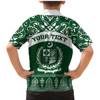Pakistan Day Family Matching Mermaid Dress and Hawaiian Shirt Coat Of Arms Mix Islamic Pattern - Wonder Print Shop