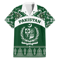 Pakistan Day Family Matching Mermaid Dress and Hawaiian Shirt Coat Of Arms Mix Islamic Pattern - Wonder Print Shop