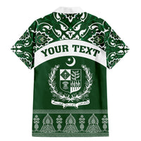 Pakistan Day Family Matching Mermaid Dress and Hawaiian Shirt Coat Of Arms Mix Islamic Pattern - Wonder Print Shop