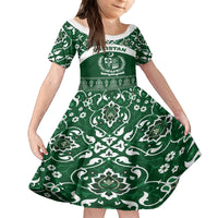 Pakistan Day Family Matching Puletasi and Hawaiian Shirt Coat Of Arms Mix Islamic Pattern - Wonder Print Shop