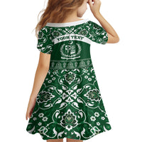 Pakistan Day Family Matching Puletasi and Hawaiian Shirt Coat Of Arms Mix Islamic Pattern - Wonder Print Shop