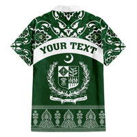 Pakistan Day Family Matching Puletasi and Hawaiian Shirt Coat Of Arms Mix Islamic Pattern - Wonder Print Shop