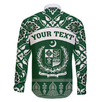 Pakistan Day Family Matching Puletasi and Hawaiian Shirt Coat Of Arms Mix Islamic Pattern - Wonder Print Shop