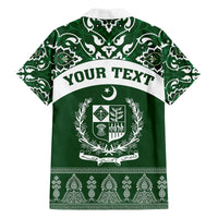 Pakistan Day Family Matching Summer Maxi Dress and Hawaiian Shirt Coat Of Arms Mix Islamic Pattern - Wonder Print Shop