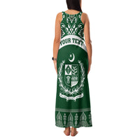 Pakistan Day Family Matching Tank Maxi Dress and Hawaiian Shirt Coat Of Arms Mix Islamic Pattern - Wonder Print Shop