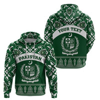 Pakistan Day Hoodie Coat Of Arms Mix Islamic Pattern - Wonder Print Shop