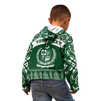 Pakistan Day Kid Hoodie Coat Of Arms Mix Islamic Pattern - Wonder Print Shop