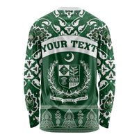 Pakistan Day Long Sleeve Shirt Coat Of Arms Mix Islamic Pattern - Wonder Print Shop