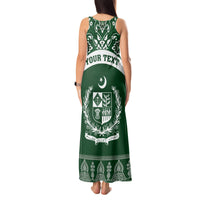 Pakistan Day Tank Maxi Dress Coat Of Arms Mix Islamic Pattern - Wonder Print Shop