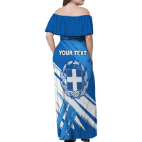 Greece Independence Day Family Matching Off Shoulder Maxi Dress and Hawaiian Shirt Eleftheria i Thanatos Dolphin Jumping - Wonder Print Shop