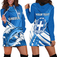 Greece Independence Day Hoodie Dress Eleftheria i Thanatos Dolphin Jumping - Wonder Print Shop