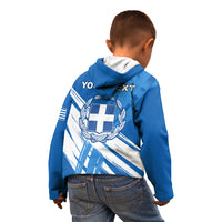 Greece Independence Day Kid Hoodie Eleftheria i Thanatos Dolphin Jumping - Wonder Print Shop