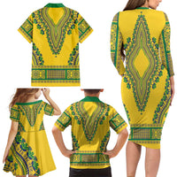 Grenadines Dashiki Family Matching Long Sleeve Bodycon Dress and Hawaiian Shirt Proud To Be Grenadines
