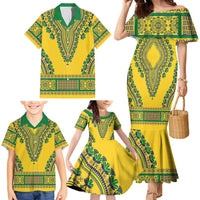 Grenadines Dashiki Family Matching Mermaid Dress and Hawaiian Shirt Proud To Be Grenadines