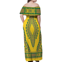 Grenadines Dashiki Family Matching Off Shoulder Maxi Dress and Hawaiian Shirt Proud To Be Grenadines