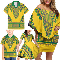 Grenadines Dashiki Family Matching Off Shoulder Short Dress and Hawaiian Shirt Proud To Be Grenadines