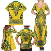 Grenadines Dashiki Family Matching Summer Maxi Dress and Hawaiian Shirt Proud To Be Grenadines