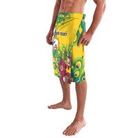 Personalized Saint Vincent and the Grenadines Lavalava Stylized Peacock Feather Royal